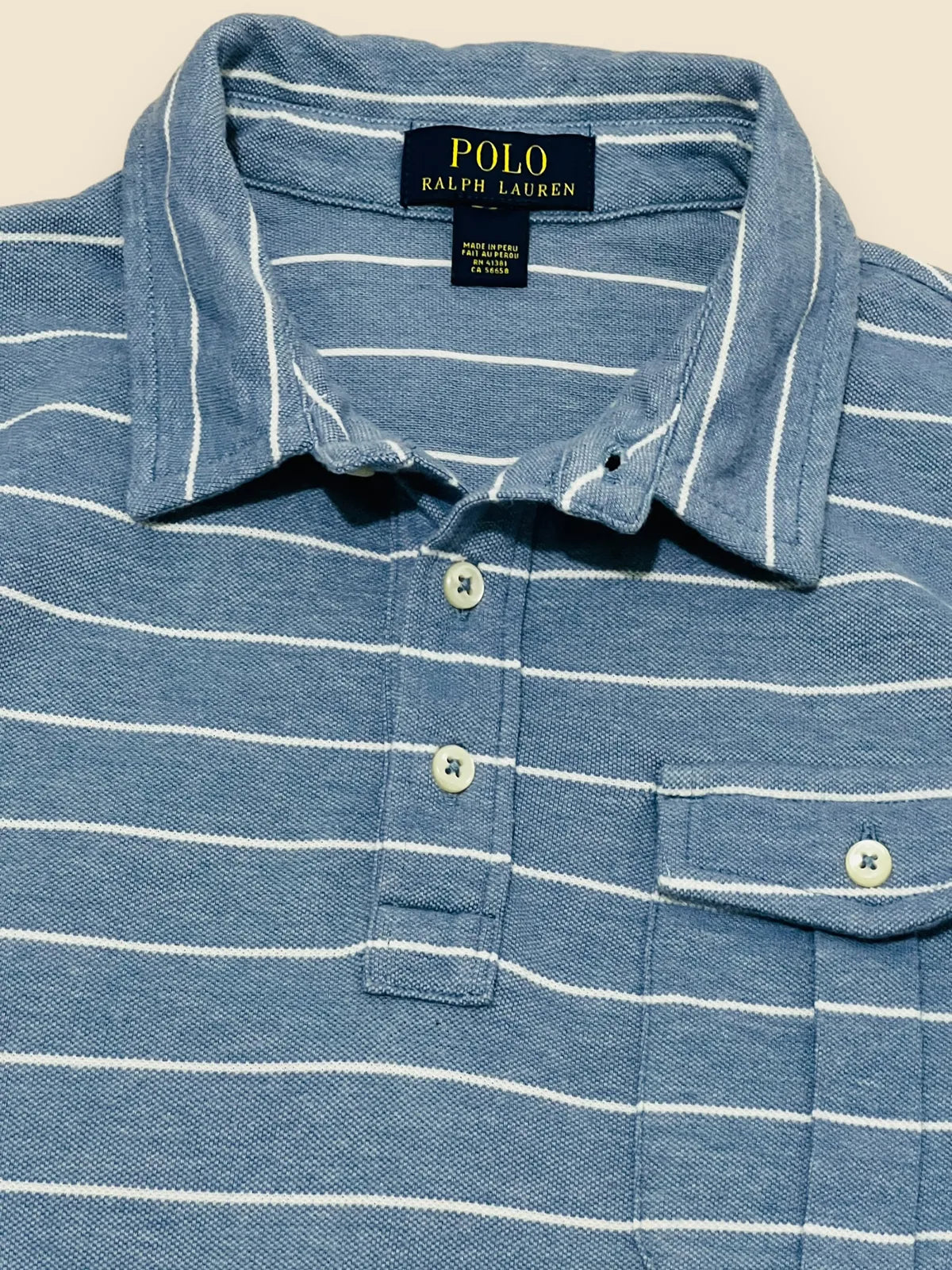 Ralph Lauren - Polo clásica con bolsillo talla S