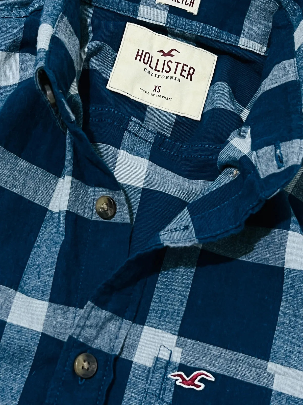 Camisa Hollister talla XS (Amplia a S)